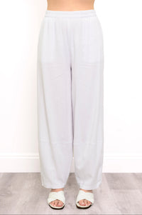 Pantalon Boardwalk, blanc, lin viscose