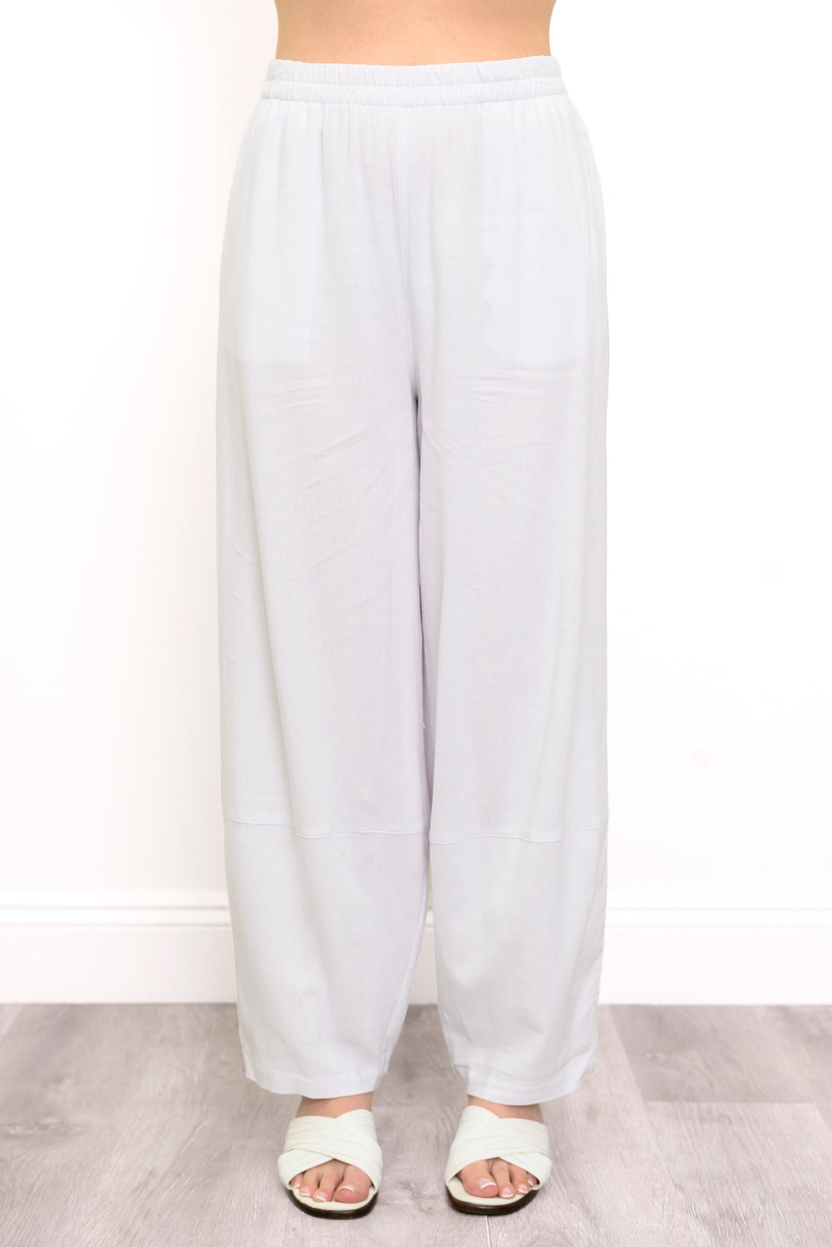 Boardwalk Pant, White, Linen Viscose