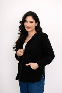 Bowen Jacket, Black, Cotton