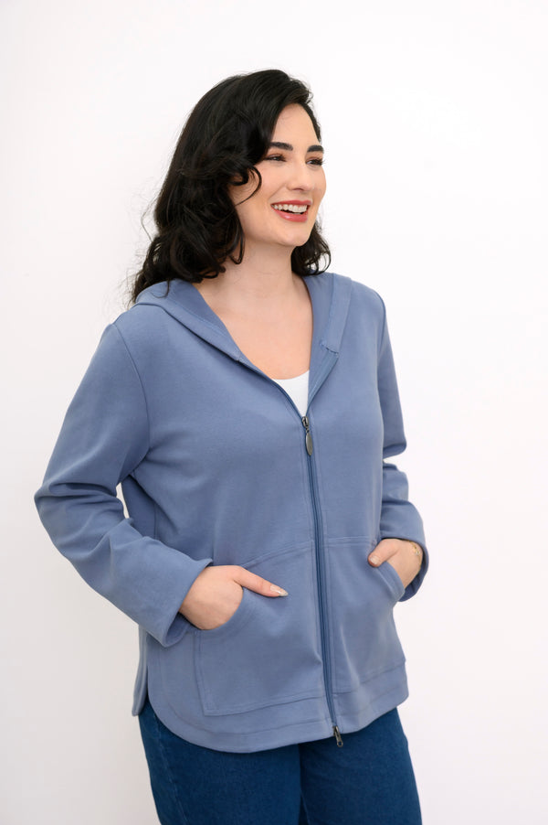 Bowen Jacket, Dusty Blue, Cotton