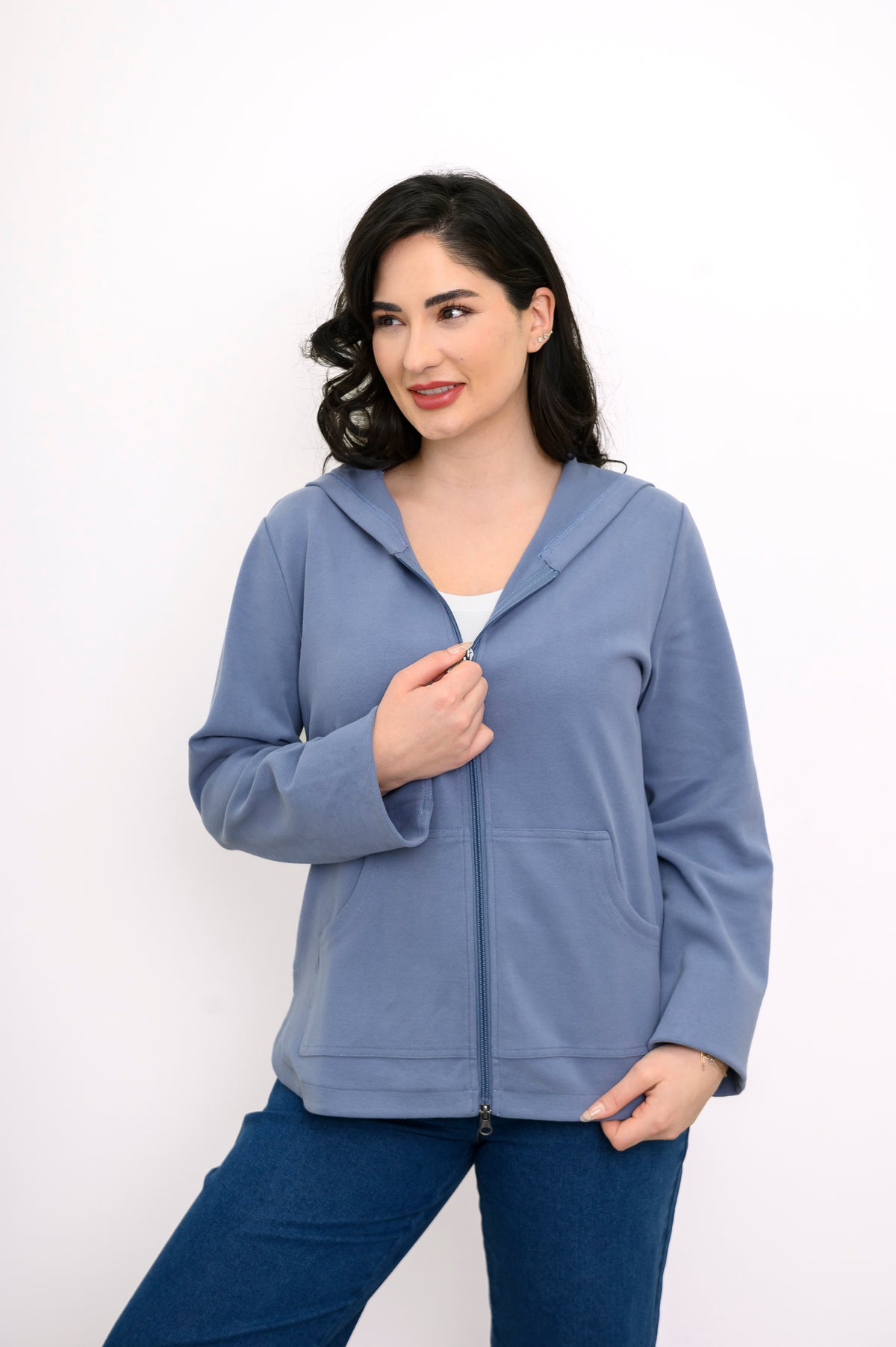 Bowen Jacket, Dusty Blue, Cotton