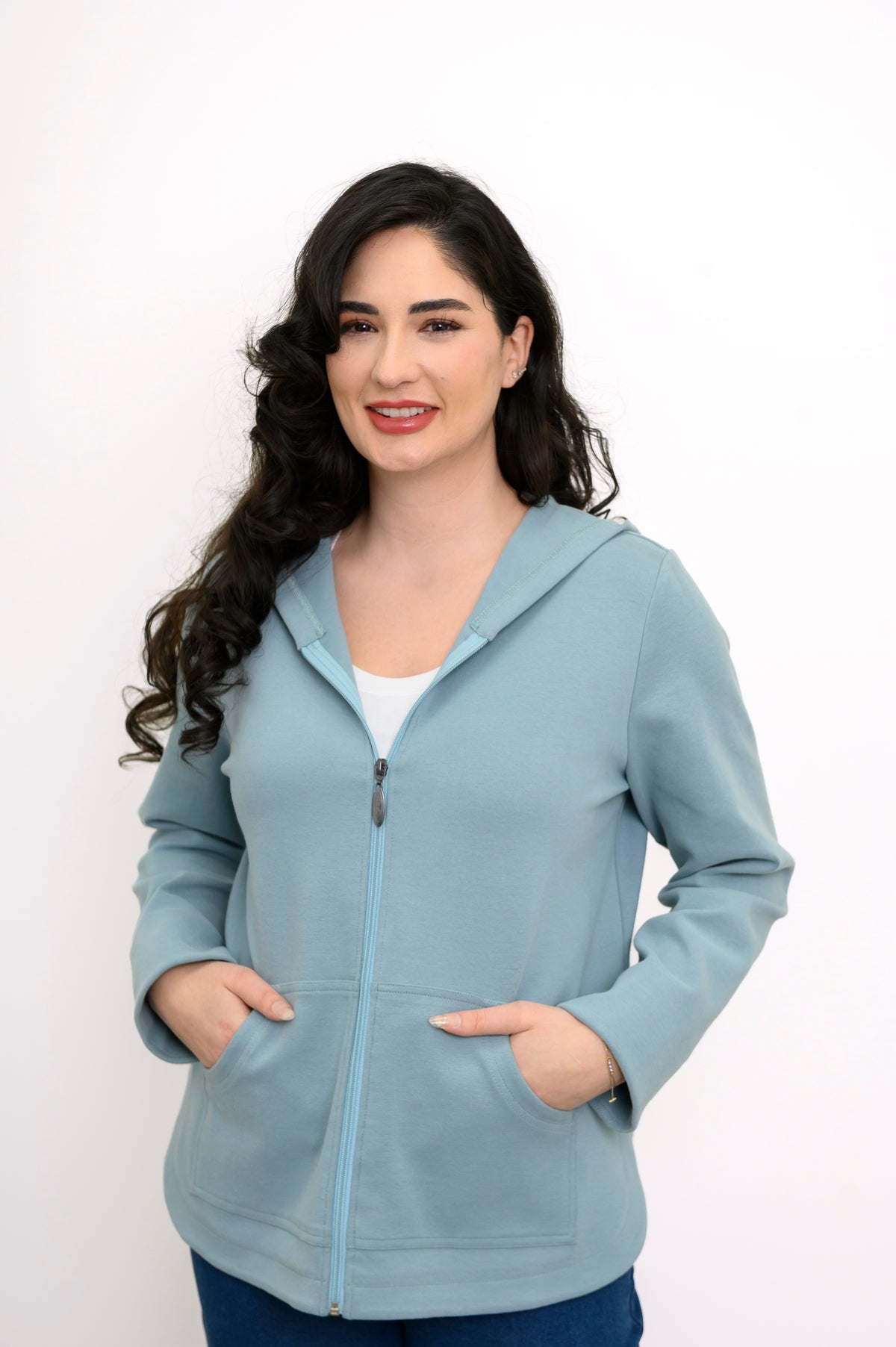 Bowen Jacket, Dusty Teal, Cotton