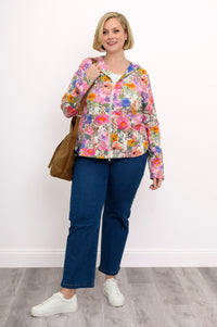 Bowen Jacket, Pink Bouquet, Cotton