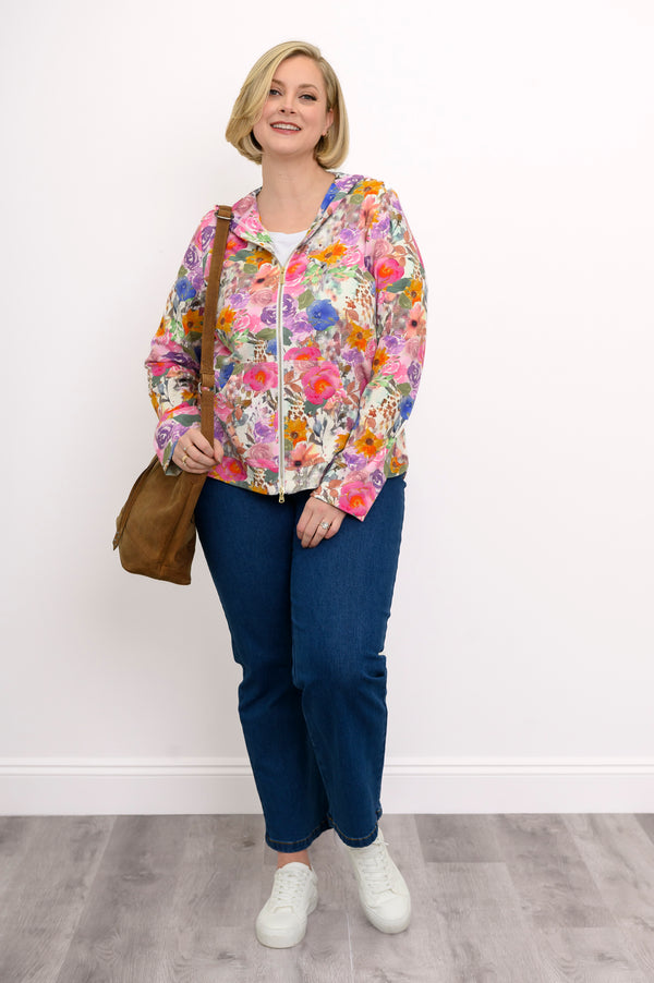 Bowen Jacket, Pink Bouquet, Cotton