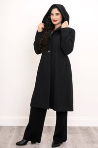 Manteau Britt, Noir, Laine Viscose