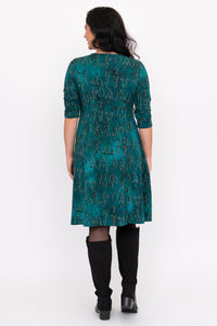 Callie 3/4 Dress, Teal Rune, Bamboo