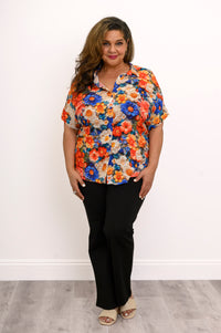 Carolina Blouse, Violet Crochet, Linen Bamboo