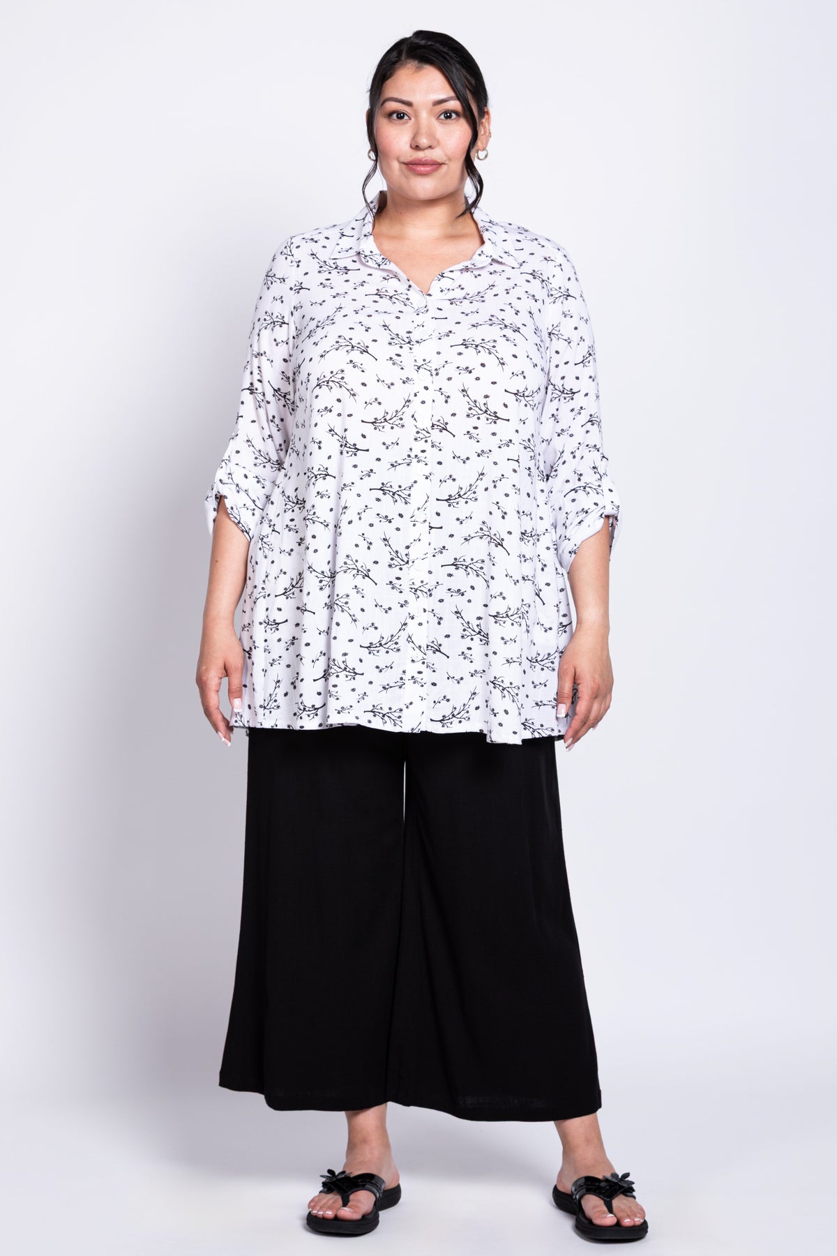 Celine Blouse, BW Twiggy, Linen Bamboo