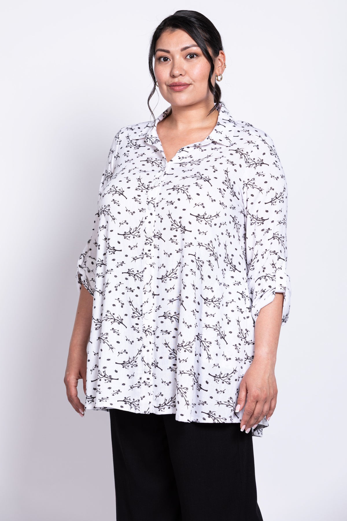 Celine Blouse, BW Twiggy, Linen Bamboo