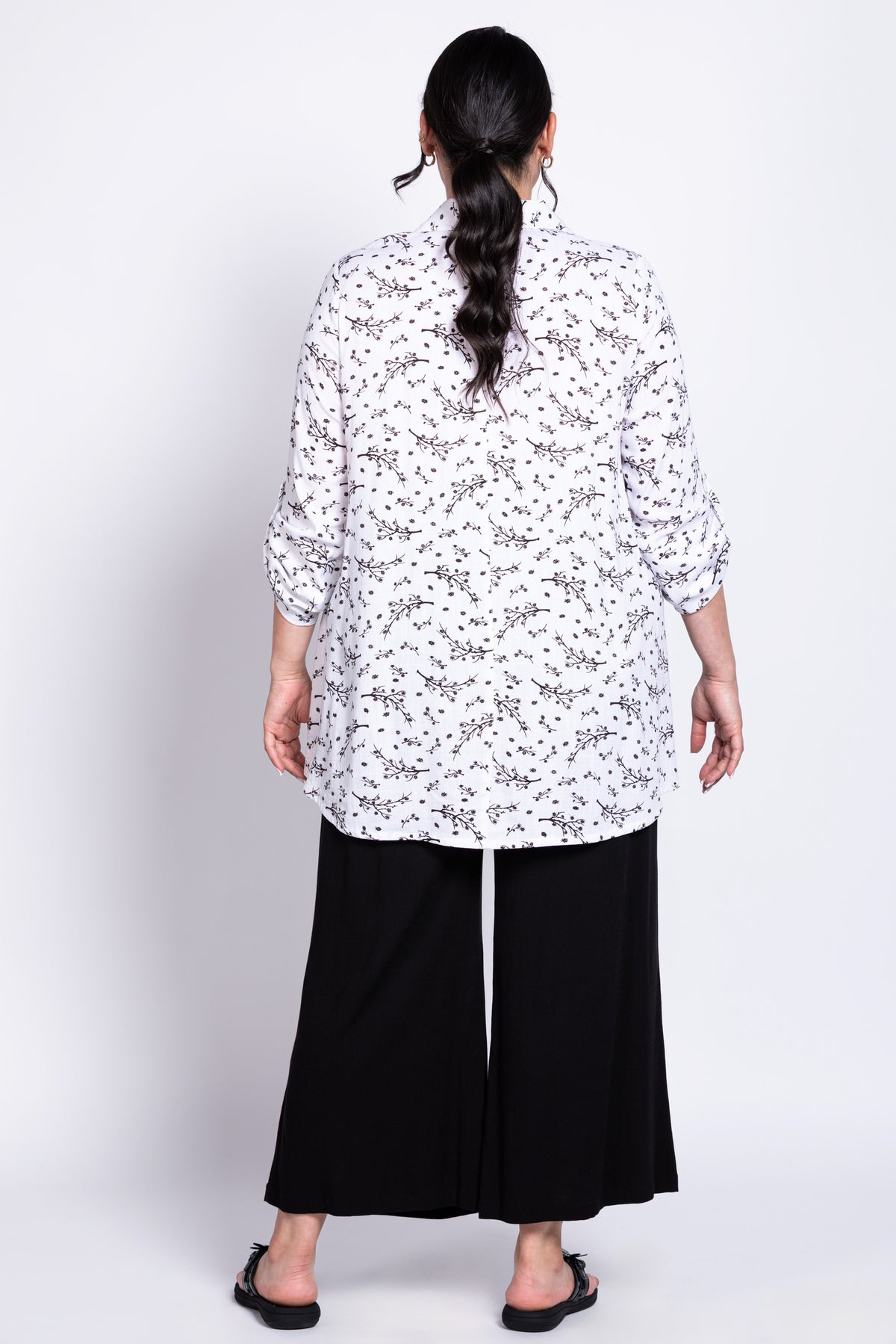 Celine Blouse, BW Twiggy, Linen Bamboo