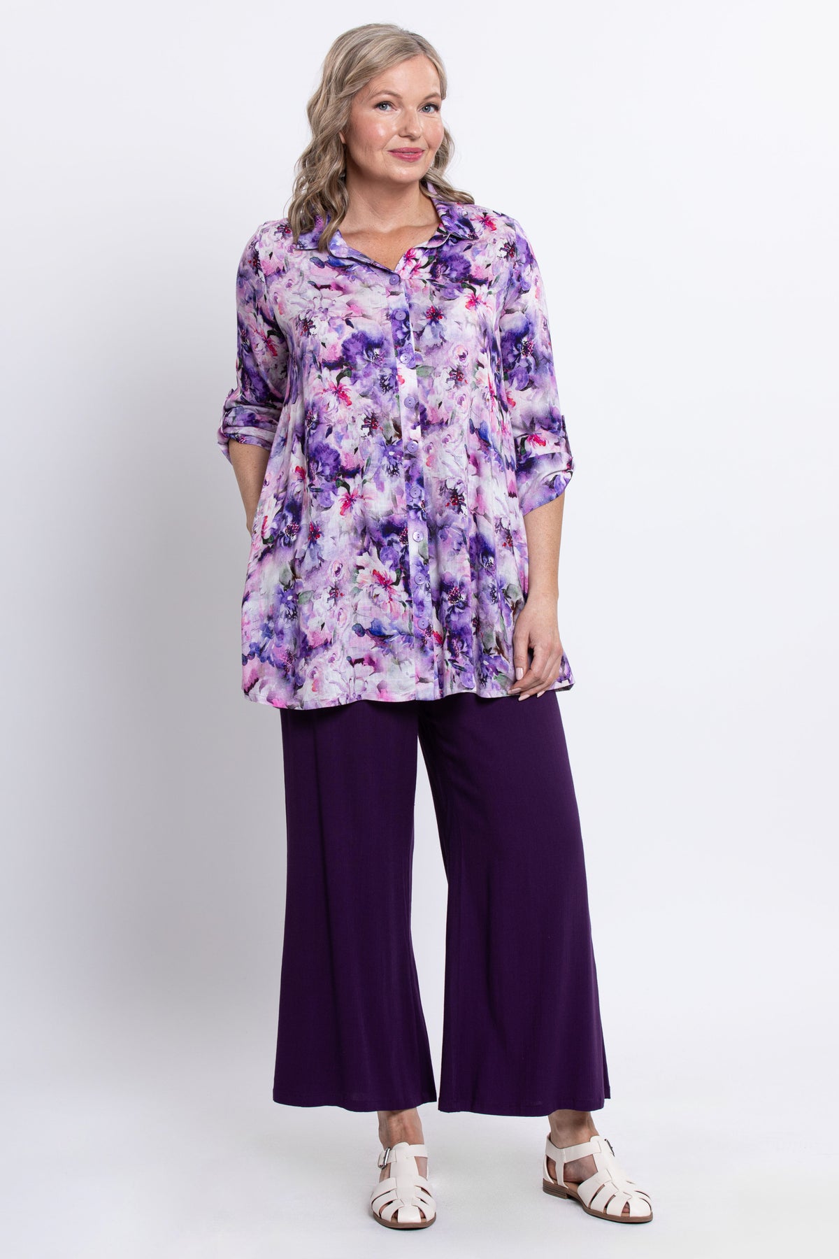 Celine Blouse, Royale Dynasty, Linen Bamboo