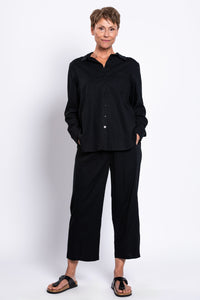 Charlie Blouse, Black, Linen Viscose