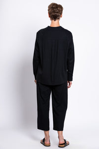 Charlie Blouse, Black, Linen Viscose