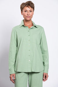 Charlie Blouse, Sage, Linen Viscose