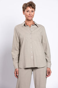 Charlie Blouse, Sand, Linen Viscose