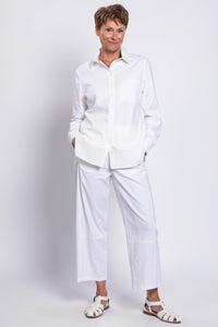 Charlie Blouse, White, Linen Viscose