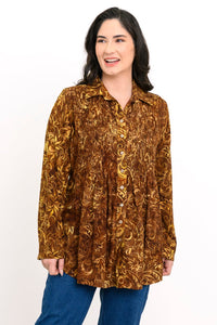 Cindy L/S Blouse, Forest Moss