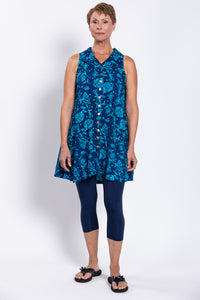 Cissy Tank, Indigo Floral