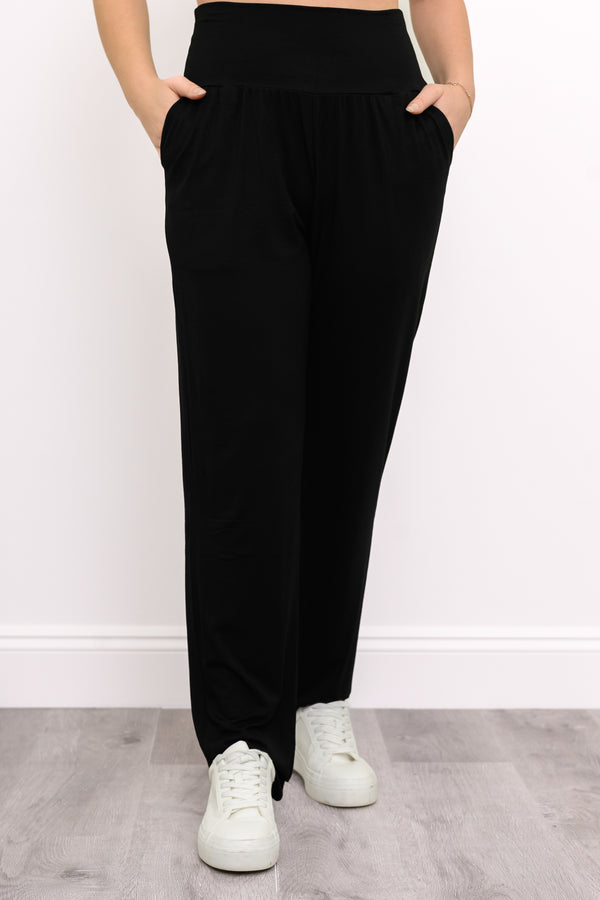 Clair Pant, Black, Bamboo
