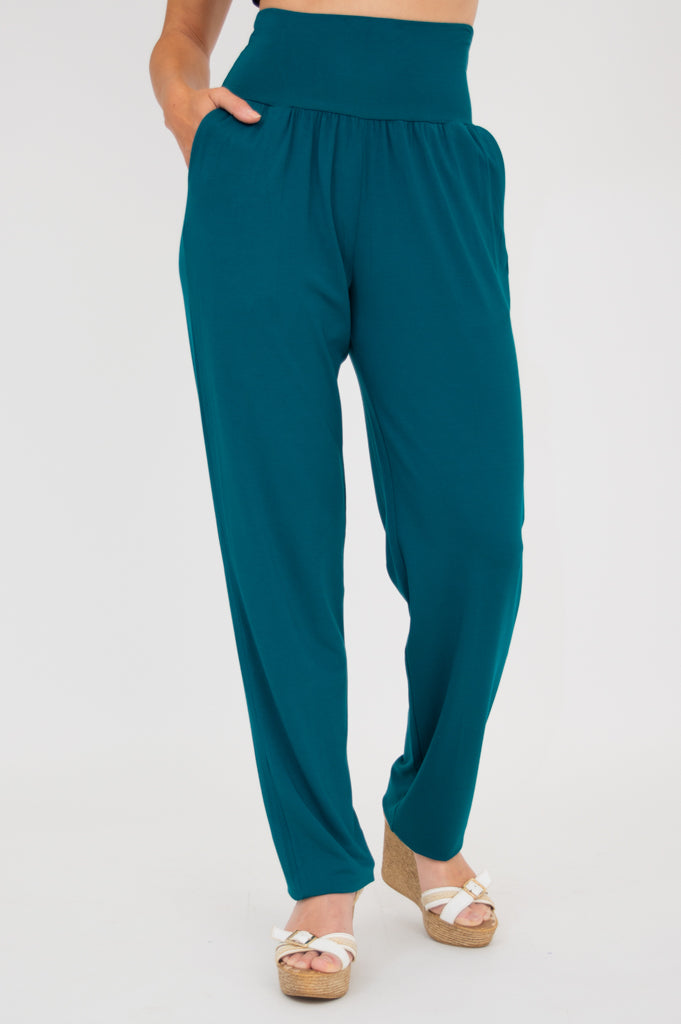 Clair Pant, Teal, Bamboo