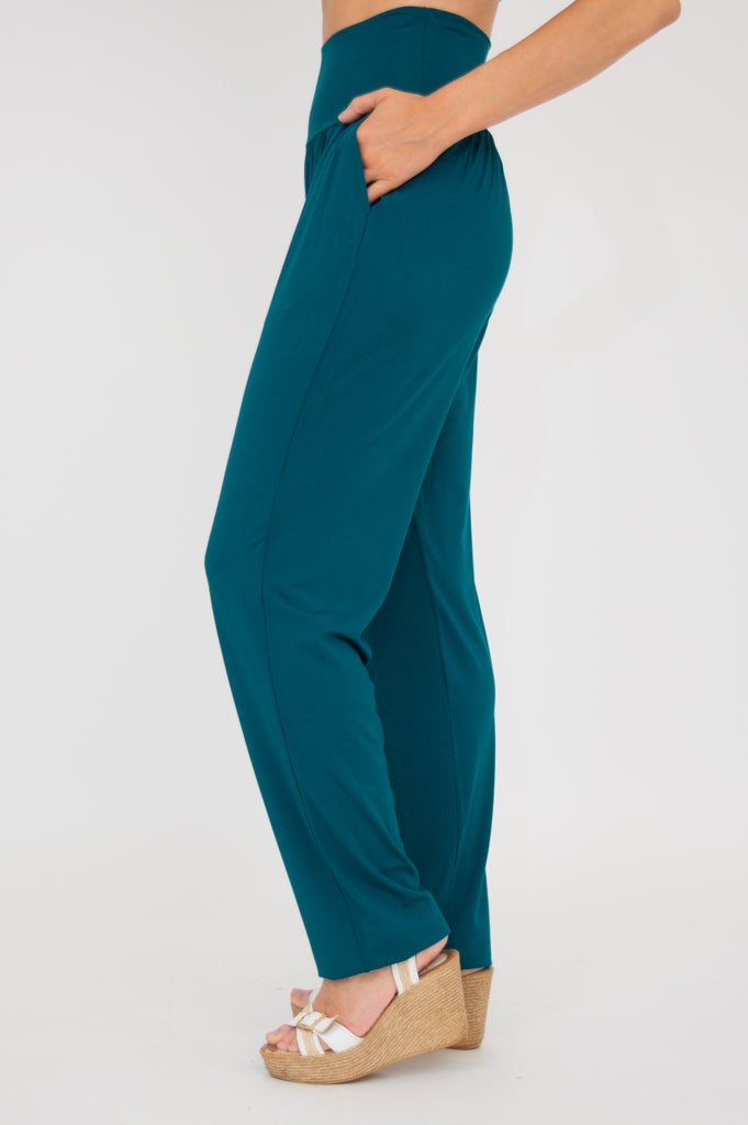 Clair Pant, Teal, Bamboo