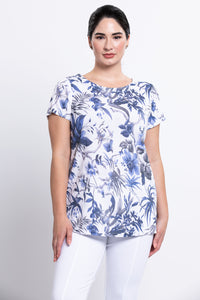 Clara Top, Peri Palm, Linen Bamboo