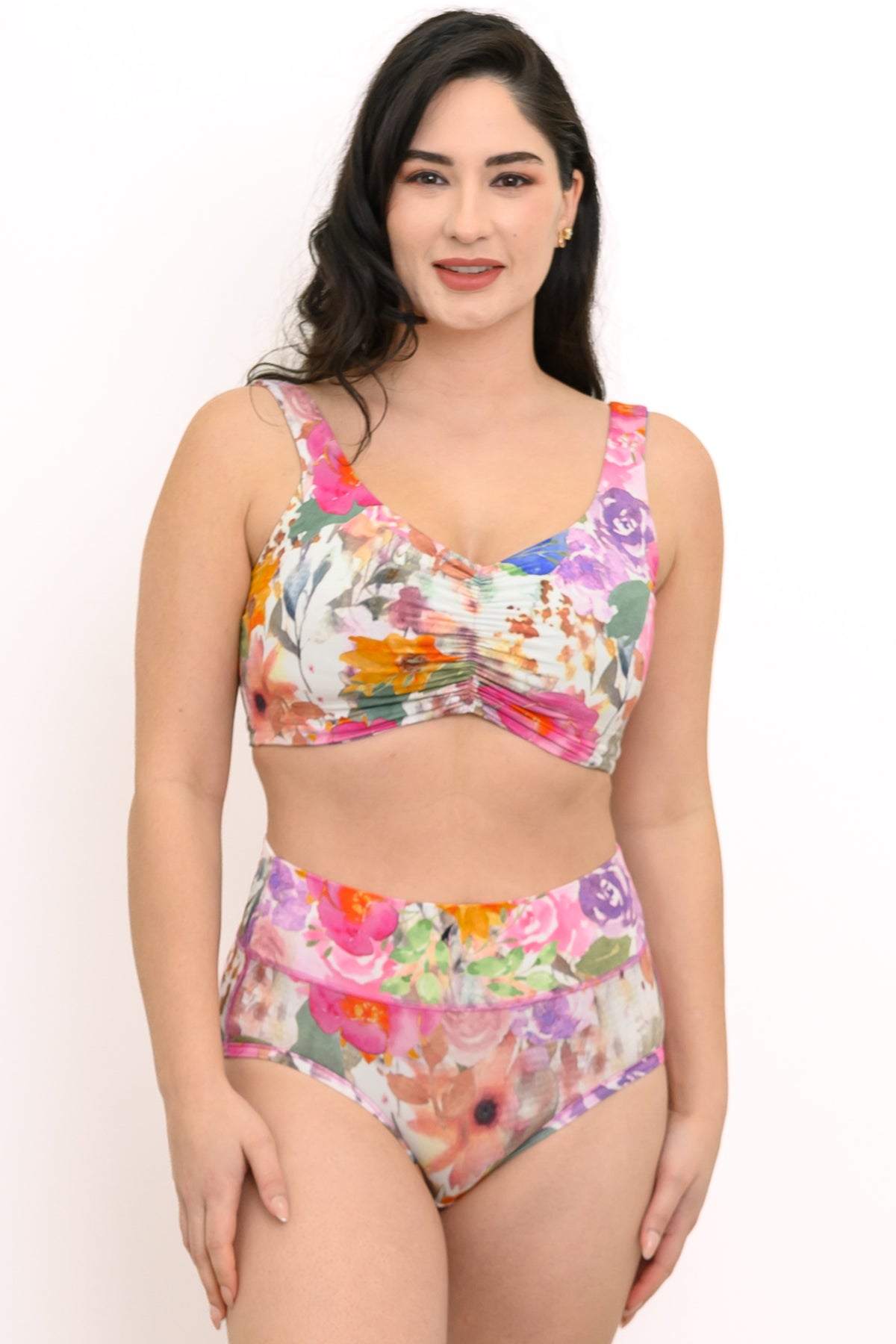 Clipper Top, Pink Bouquet, Bamboo