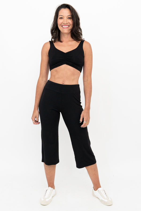 Clipper Top, Black, Bamboo