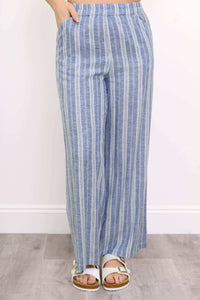 Parker Pant, Denim Stripe, Linen Viscose