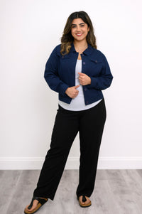 Colleen Jacket, Indigo, Linen