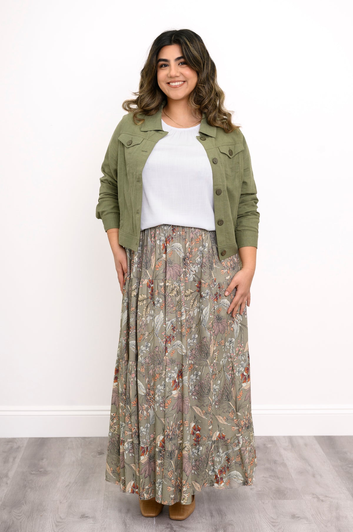 Colleen Jacket, Khaki, Linen