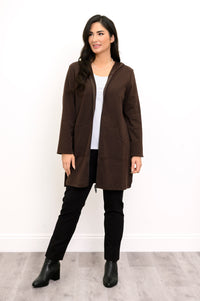 Cortes Jacket, Black Coffee, Bamboo Fleece