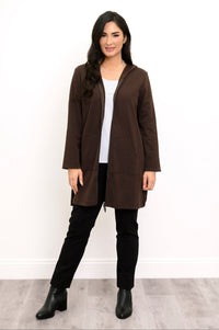 Cortes Jacket, Black Coffee, Bamboo Fleece