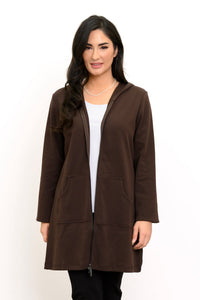 Cortes Jacket, Black Coffee, Bamboo Fleece