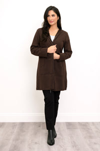 Cortes Jacket, Black Coffee, Bamboo Fleece