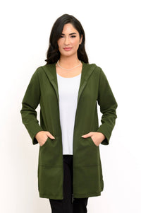 Veste Cortes, Vert Kombu, Molleton de bambou
