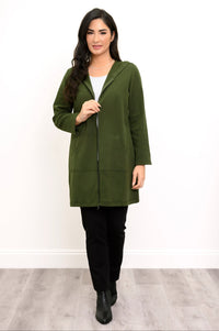 Veste Cortes, Vert Kombu, Molleton de bambou