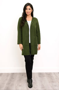 Veste Cortes, Vert Kombu, Molleton de bambou
