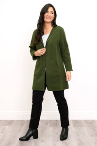 Veste Cortes, Vert Kombu, Molleton de bambou