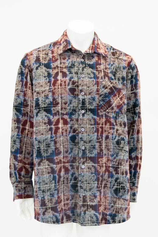 Cory Men's Shirt, Red Plaid, Cotton