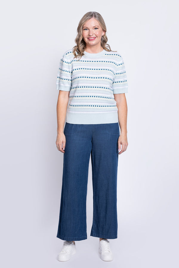 Danny Sweater, Mint Prairie, Cotton