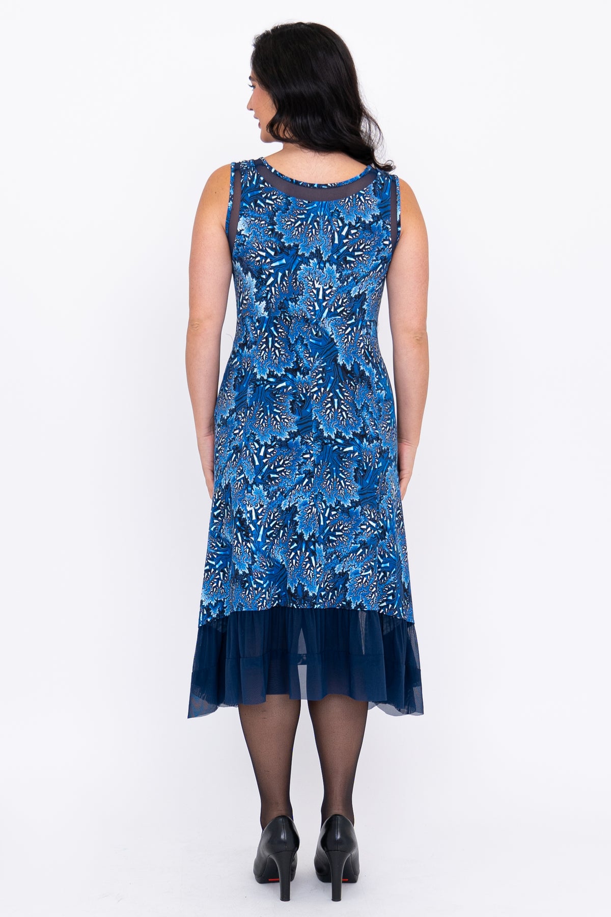 Danube Dress, Cobalt Fossil, Bamboo