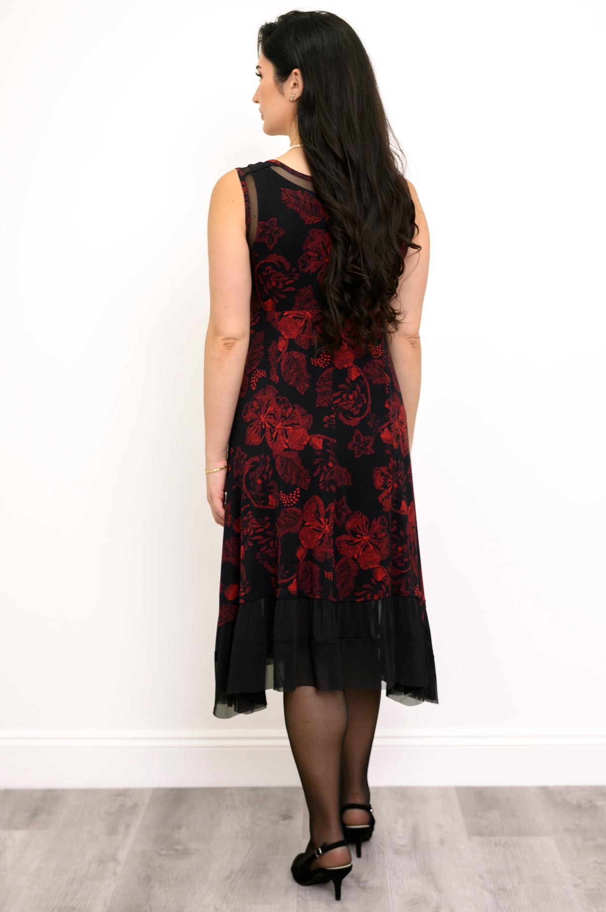 Danube Dress, Floral Trace, Bamboo