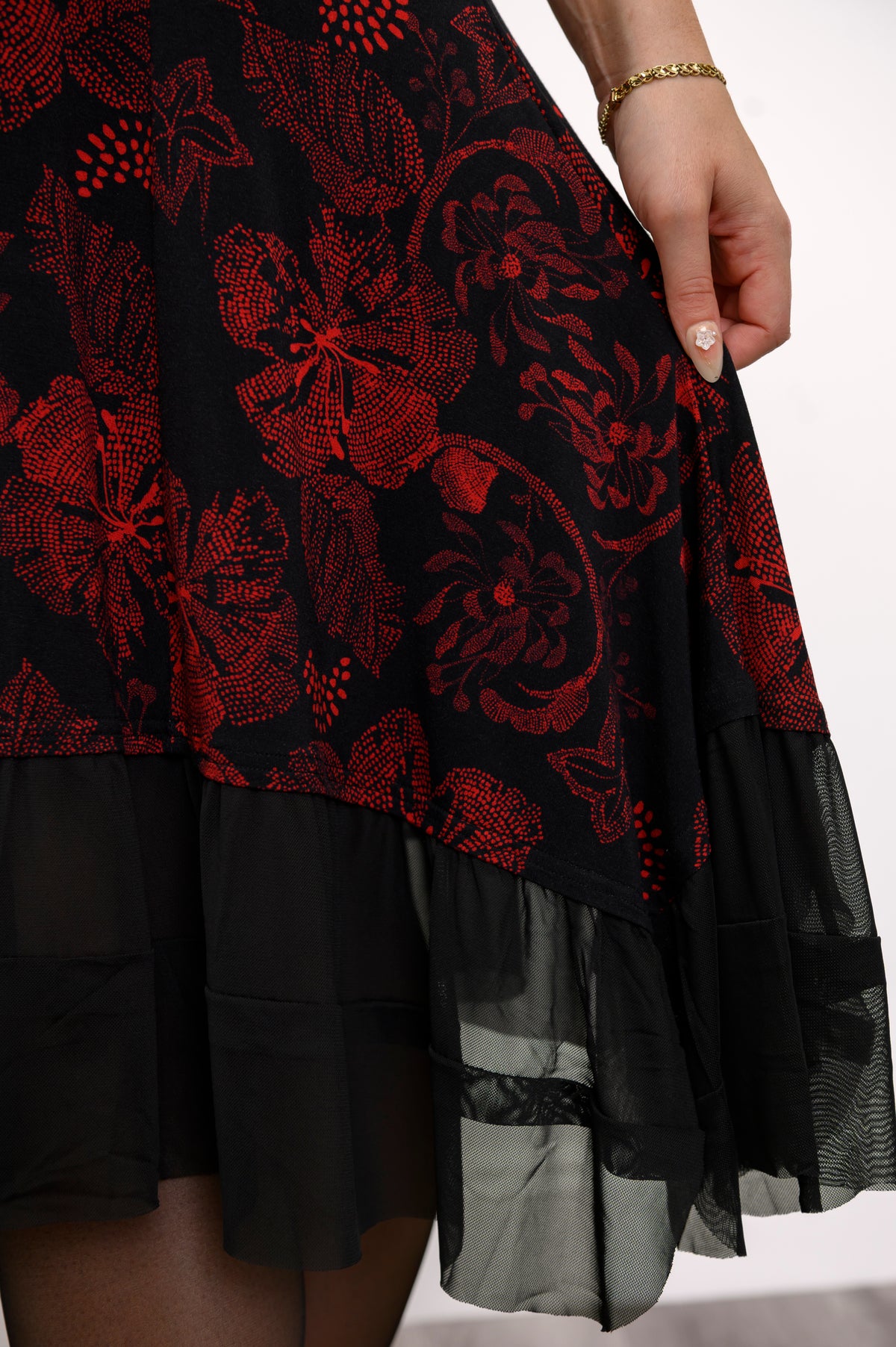 Danube Dress, Floral Trace, Bamboo
