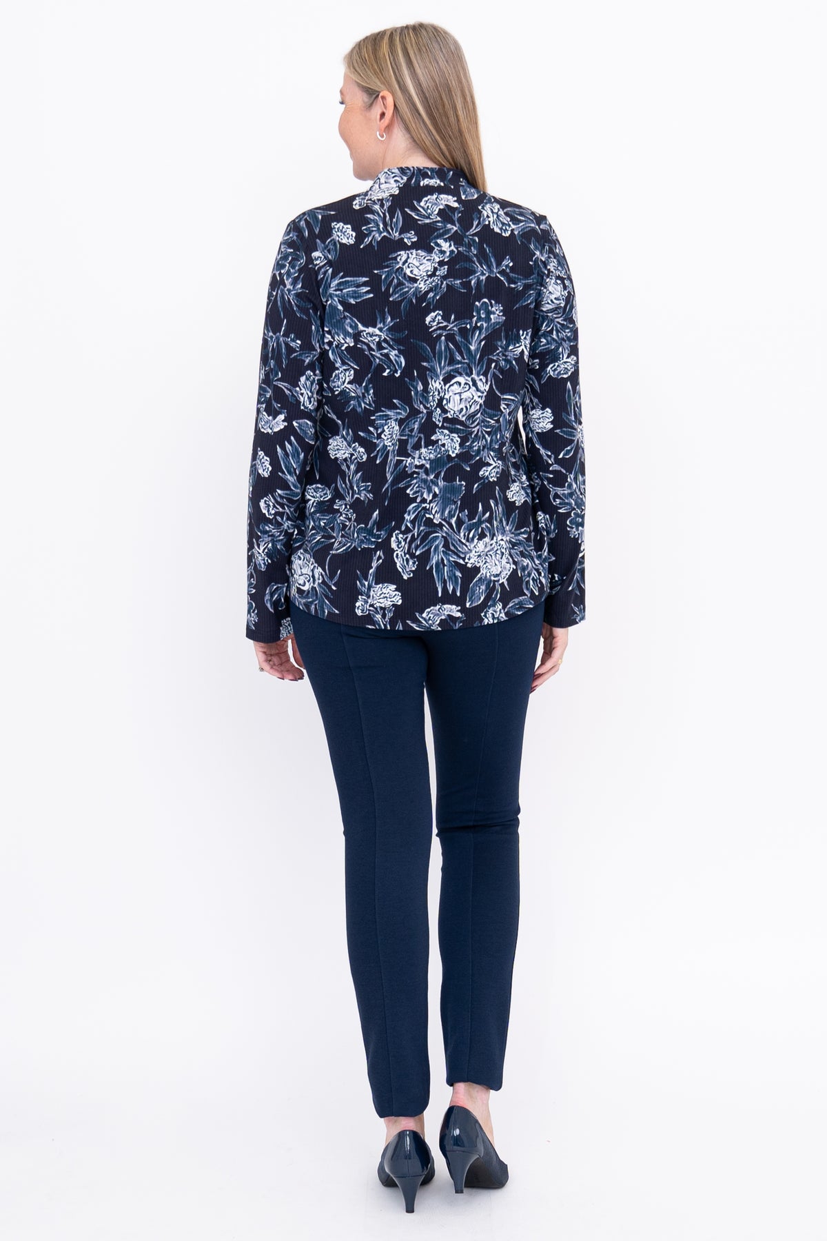 Debbie L/S Top, Indigo Vibe, Bamboo