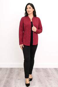 Debbie Long Sleeve Top, Crimson Empire, Bamboo