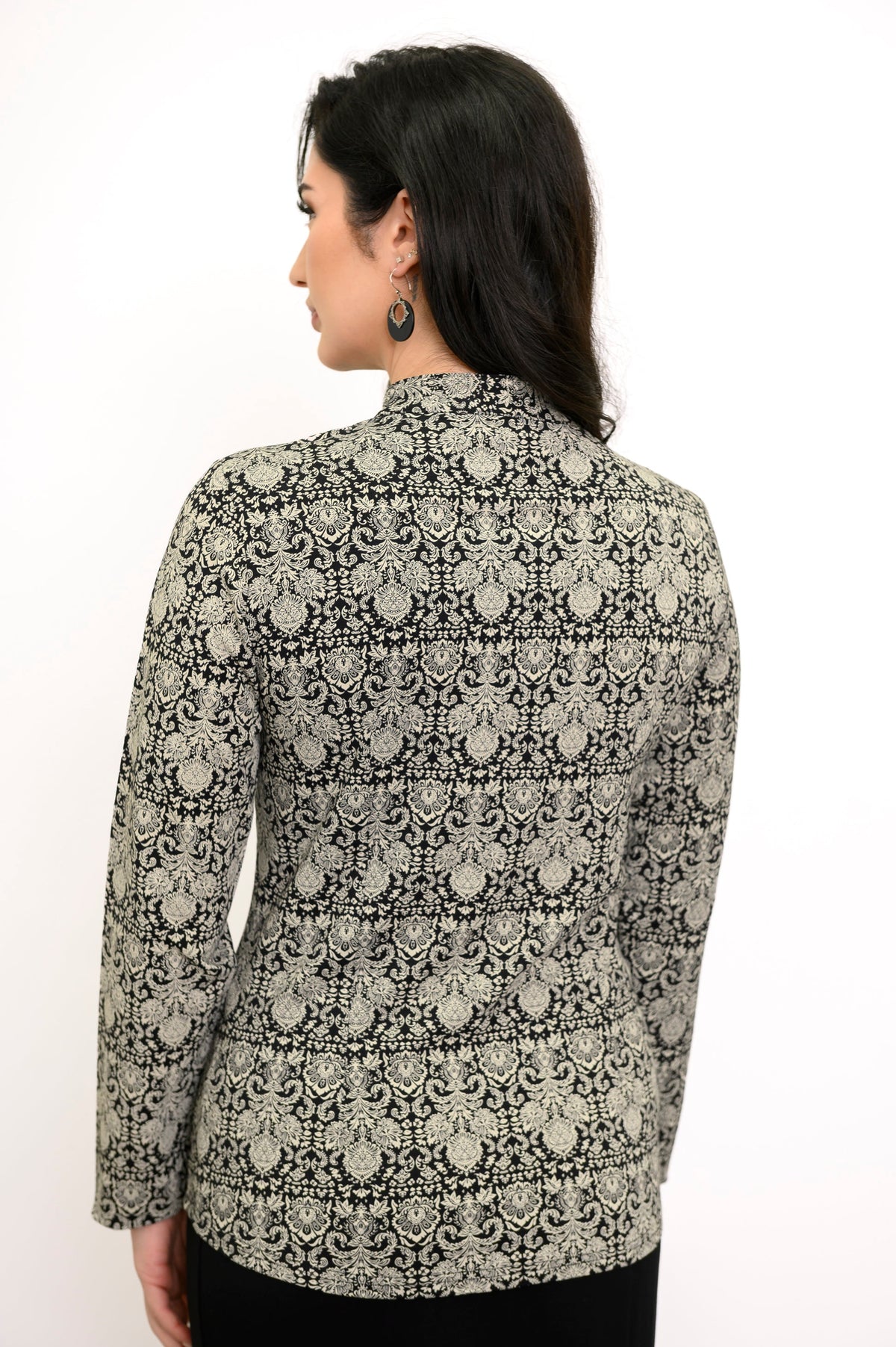 Debbie Long Sleeve Top, Night Lace, Bamboo