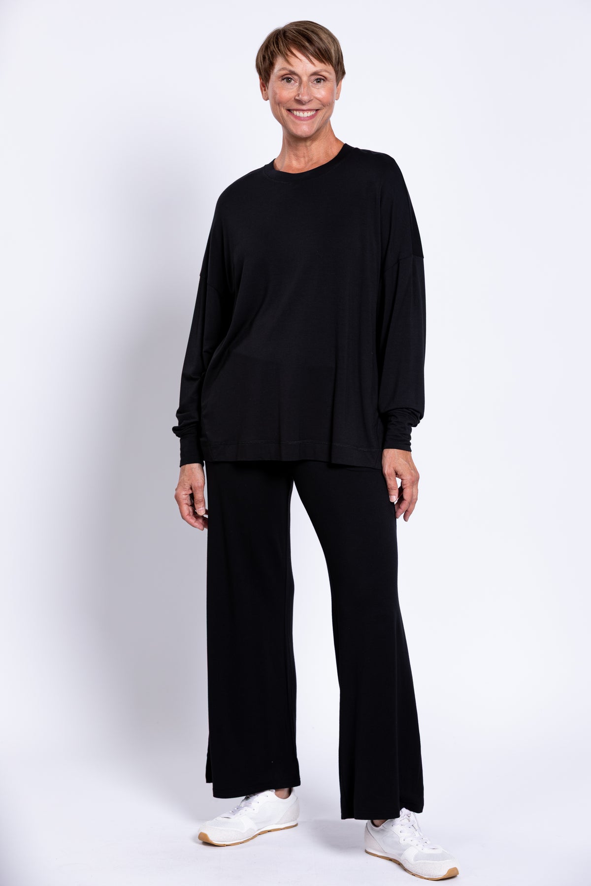 Denny Top, Black, French Terry