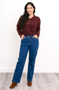 Diana Sweater, Burgundy, Wool Cashmere