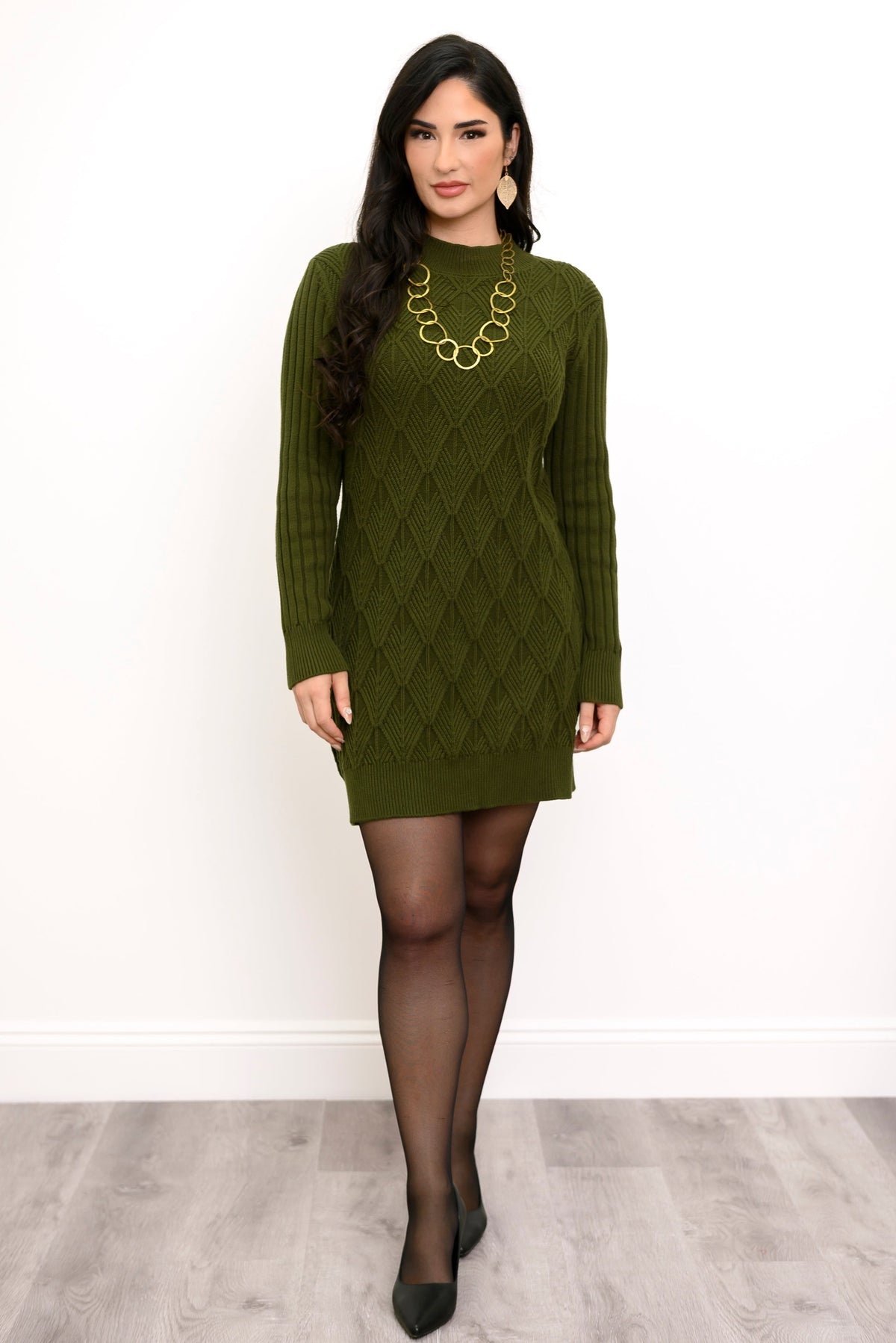 Dina Sweater, Vintage Green, Cotton